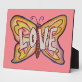 Liebe Schmetterlingsmalerei Fotoplatte (Seite)