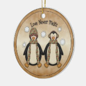 Liebe schmilzt nie keramik ornament (Links)