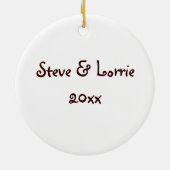 Liebe schmilzt nie keramik ornament (Hinten)