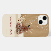 Liebe schmilzt nie Schneemann Case-Mate iPhone Hülle (Rückseite (Horizontal))