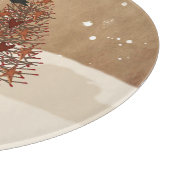 Liebe schmilzt nie Schneemann-Glasschneidplatte Schneidebrett (Ecke)