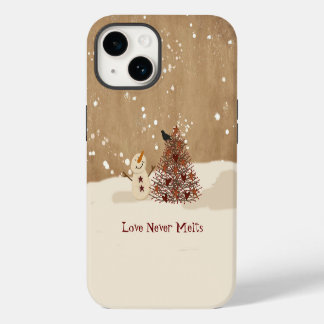 Liebe schmilzt nie Schneemann iPhone 14 Hülle