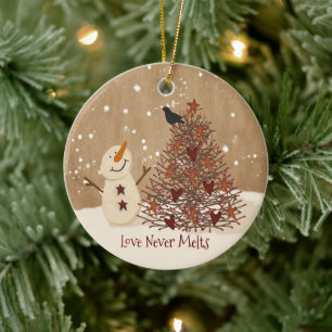 Liebe Schmilzt Nie Weihnachtsbaumschmuck Keramik Ornament
