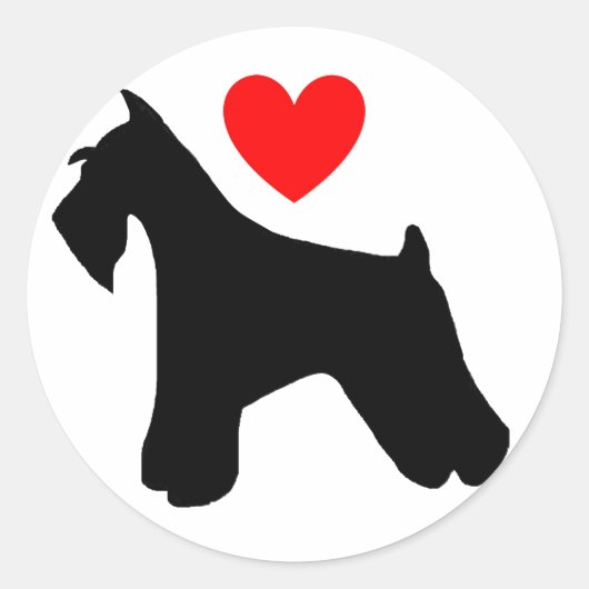 Liebe Schnauzer Sticker (Vorderseite)