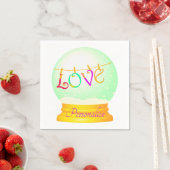 Liebe Schneedecke niedlich boho farbenfroh Serviette (Beispiel)