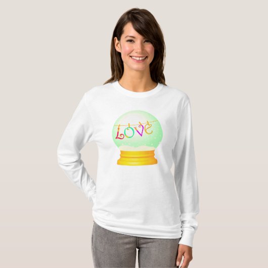 Liebe Schneedecke niedlich boho farbenfroh T-Shirt (Vorne ganz)