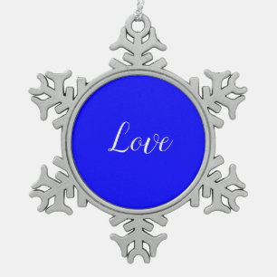 Liebe Schneeflocken Zinn-Ornament