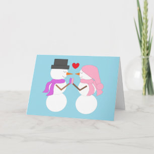 Liebe & Schneemänner: Blanker Winter Karte
