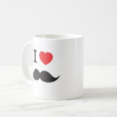 Liebe-Schnurrbart-Tasse Kaffeetasse (Vorderseite Links)