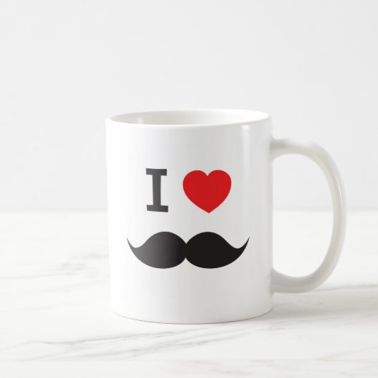 Liebe-Schnurrbart-Tasse Kaffeetasse (Rechts)