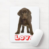 Liebe Schokolade Braunbraun Labrador Retriever Wel Mousepad (Mit Mouse)