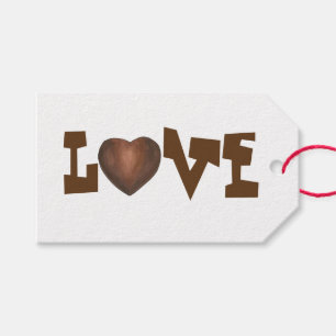 LIEBE Schokolade Herz Valentinstag Geschenketags Geschenkanhänger