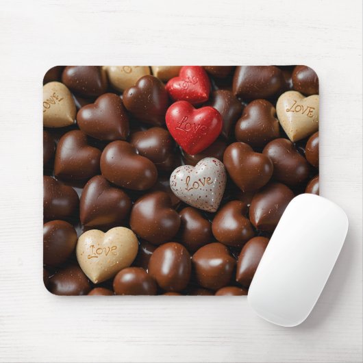Liebe Schokoladenherz Mousepad (Mit Mouse)