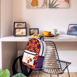 Liebe - Schöne Stiefmütterchen Bedruckter Rucksack