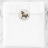 Liebe Schöner Mustang Pferd Tier Kunst Runder Aufkleber (Tasche)