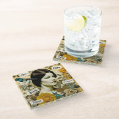 Liebe, Schönheit, Inspirier, Traum und Hoffnung Vi Glasuntersetzer (Schrägansicht)