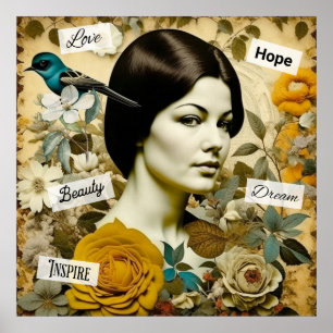 Liebe, Schönheit, Inspirieren, Traum und Hoffnung Poster