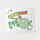 Liebe School Apple, Gezeichnet zurück an die Schul Wandteppich (Vorderseite (Horizontal))