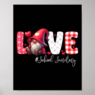 Liebe School Secretary Costume Gnome Valentine's D Poster