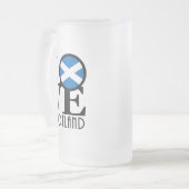 LIEBE Schottland Mattglas Bierglas (Vorderseite Links)