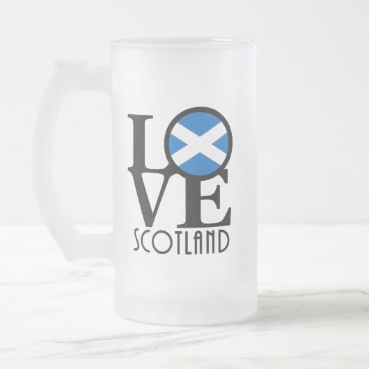 LIEBE Schottland Mattglas Bierglas (Links)