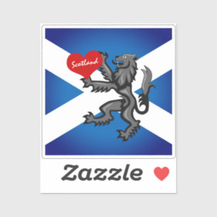 Liebe Schottland, Rampant, Herz und Schottische Fl Aufkleber