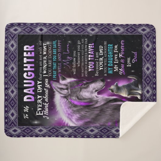 Liebe| Schreiben an meine Tochter-Liebe für Sie Sherpadecke (Vorderseite (Horizontal))