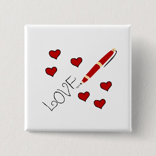 Liebe (Schreiben) Button (Vorderseite)