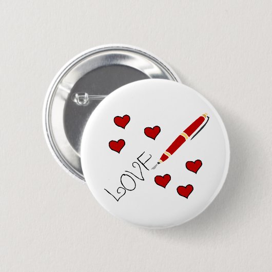Liebe (Schreiben) Button (Vorne & Hinten)