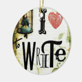 Liebe-Schreiben Keramikornament (Links)