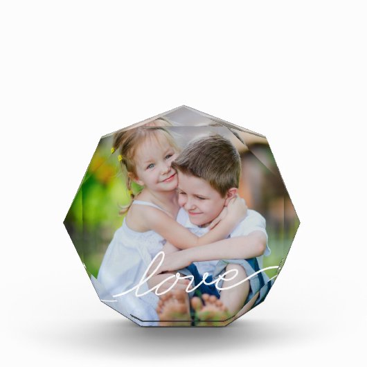 LIEBE Schreiben Moderner Foto Block (Vorderseite)