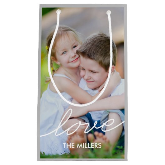 LIEBE Schreiben von benutzerdefinierten Geschenkta Kleine Geschenktüte (Vorderseite)