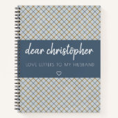 Liebe schreibt an mein Handband Keepake Journal Notizblock (Vorderseite)