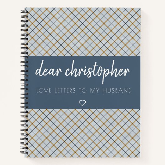 Liebe schreibt an mein Handband Keepake Journal Notizblock (Vorderseite)