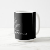 Liebe Schrift Definition Typografie Schwarz Kaffeetasse (VorderseiteRechts)