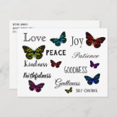 Liebe-Schrift Schmetterling Ankündigungspostkarte (Vorne/Hinten)