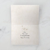 Liebe Schriftart zum 75. Jubiläum mit Blätter Karte (Innenseite)