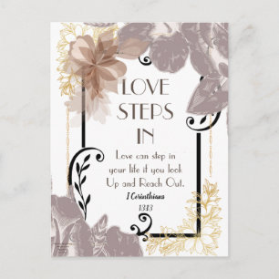 LIEBE SCHRITTE IM BEREICH Kunst Postkarte