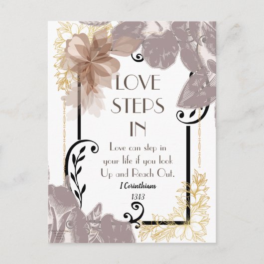 LIEBE SCHRITTE IM BEREICH Kunst Postkarte (Vorderseite)