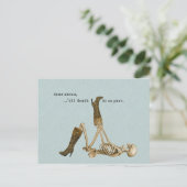 Liebe Schuhe Skelett in der Liebe Postkarte (Stehend Vorderseite)