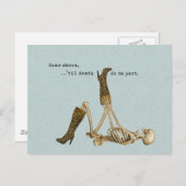 Liebe Schuhe Skelett in der Liebe Postkarte (Vorne/Hinten)