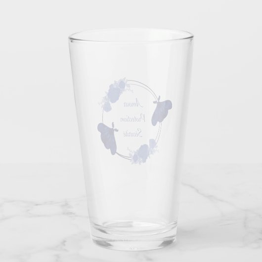 Liebe, Schutz, Sicherheit Glas (Rückseite)