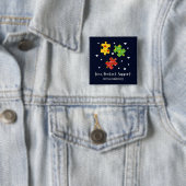 Liebe Schützt Unterstützt Autismus-Bewusstsein Button (Beispiel)