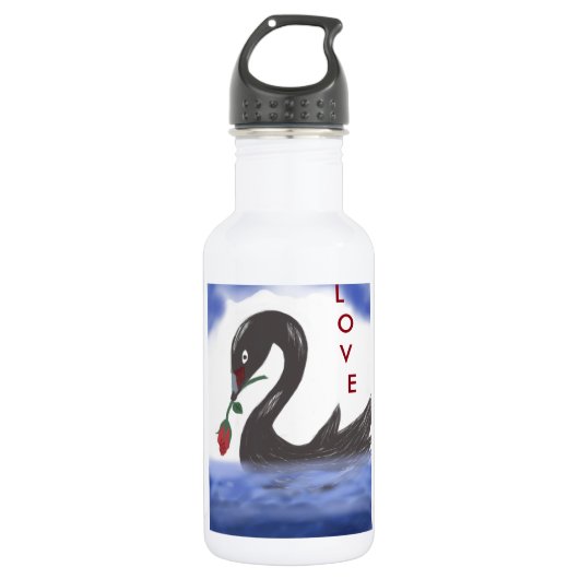 Liebe-Schwan-Wasser-Flasche Trinkflasche (Vorderseite)