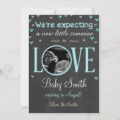 Liebe Schwangerschaft Ankündigung Ultrasound Blue (Vorderseite)