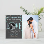 Liebe Schwangerschaft Ankündigung Ultrasound Blue (Stehend Vorderseite)