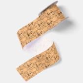 LIEBE Schwarz nahtloses Muster mit LINES Satinband (Rückseite)