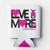 Liebe Schwarz und Rosa Mehr Dosenkühler (Rückseite)