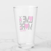 Liebe Schwarz und Rosa Mehr Glas (Rückseite)