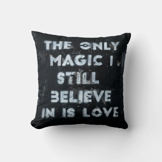 LIEBE SCHWARZ UND WEISS KISSEN (Vorderseite)